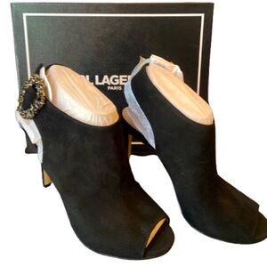 Karl Lagerfeld peep toe heels  size 7.5M